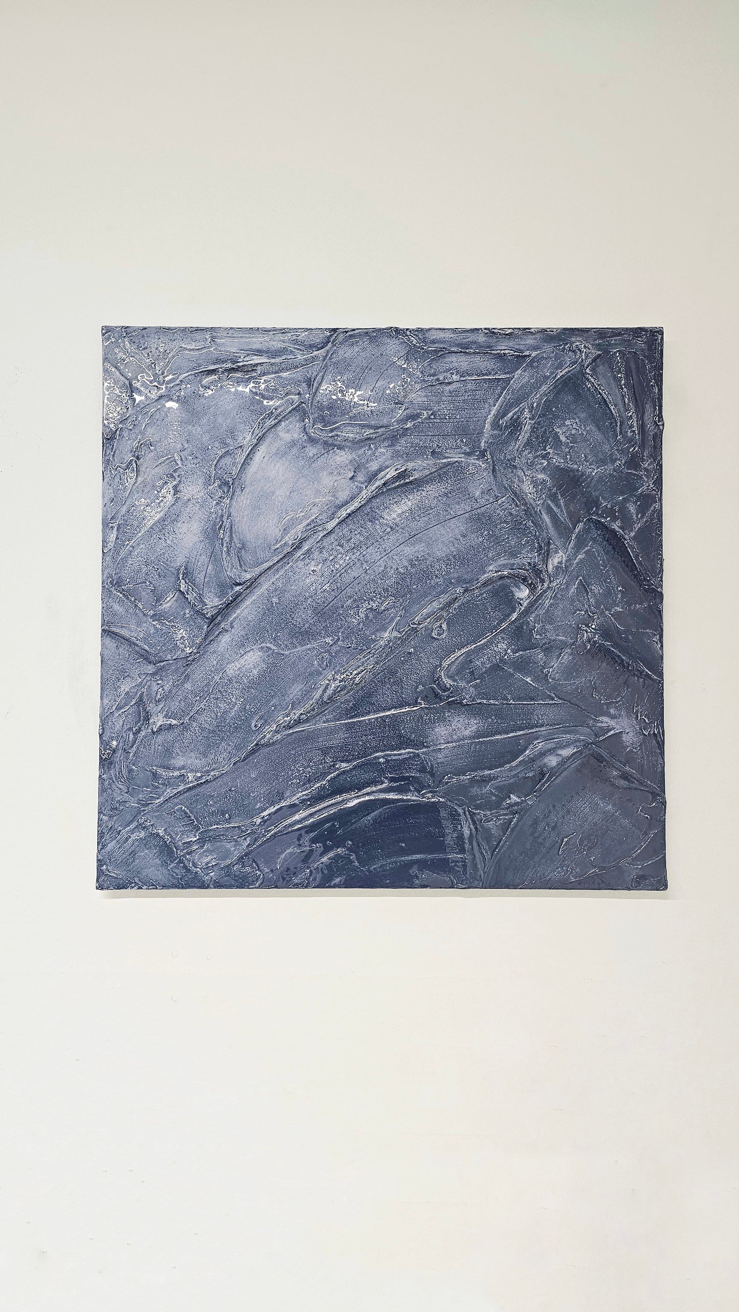 TRACES INDIGO - 73 x 73 cm