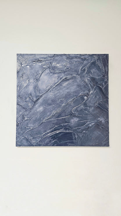 TRACES INDIGO - 73 x 73 cm