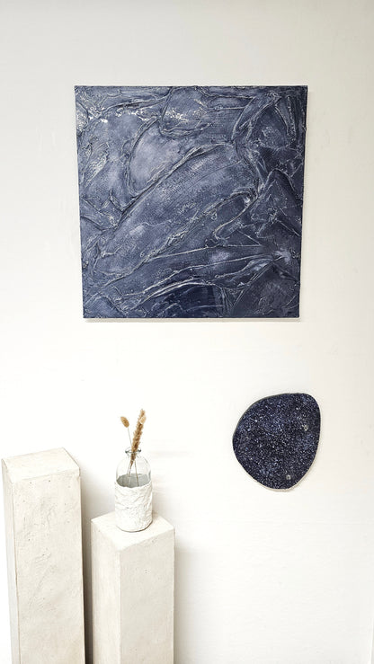 TRACES INDIGO - 73 x 73 cm